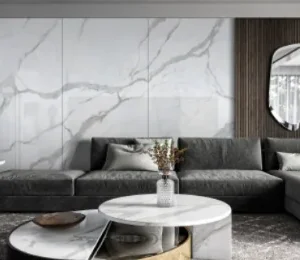 Big Flower Fish Belly White – Marble 2.0 surface